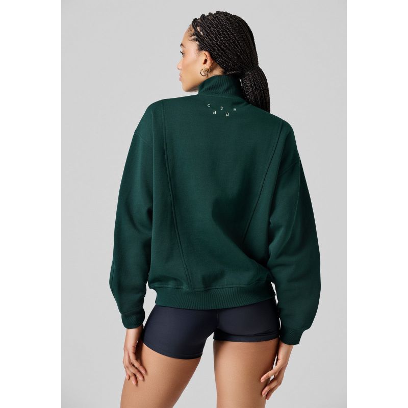 CASALL Comfy Full Zip Sweater, green Casall