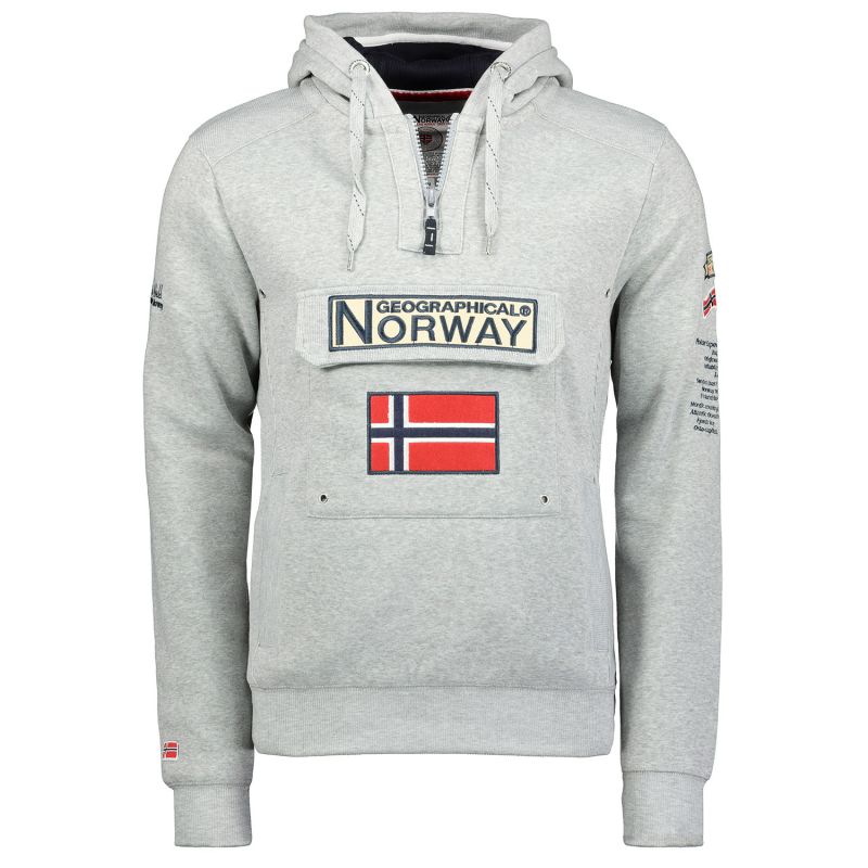 Geographical Norway sweatshirt 3/4 007 M WR059H/GN B-Grey Clothing/Outdoor/Geographical Norway Your Sports Performance