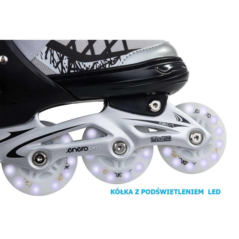 ROLLER SKATES-ROLLER SKATES-ICE SKATING 4IN1 ENERO PRO LED 38-41 GRAY Sport/Skate/Rolki Your Sports Performance