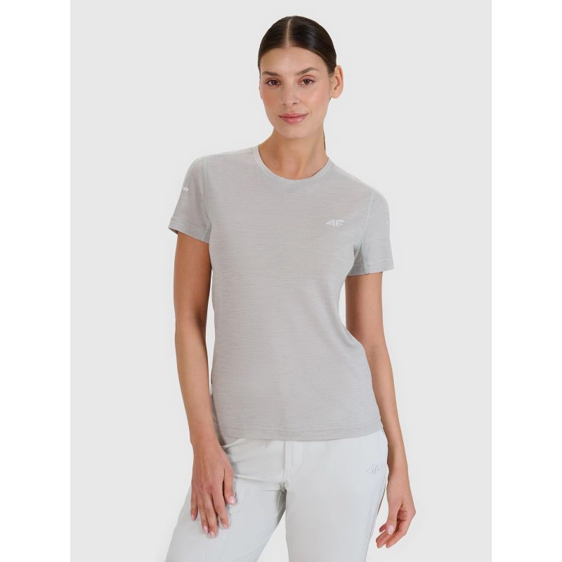 Women's Merino Wool Trekking T-shirt 4F 4FWSS25TFTSF1269-27S *Kategoria tymczasowa Your Sports Performance