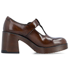 Women's brown high heel shoes Rieker 58053-25