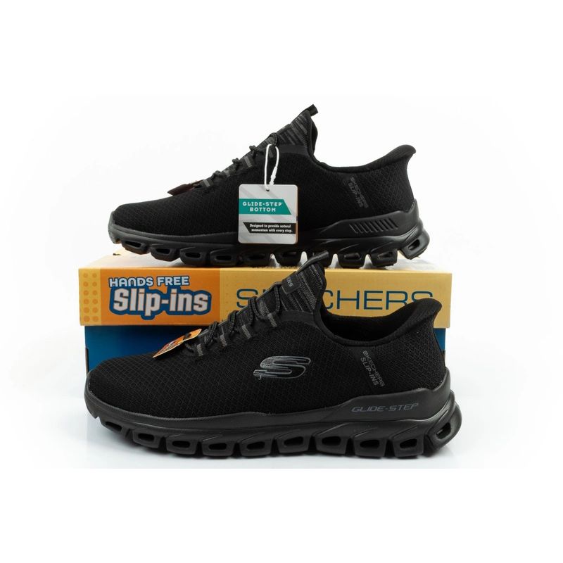 Skechers men's shoes sneakers Glide-Step comfortable lightweight Slip-Ins black Skechers