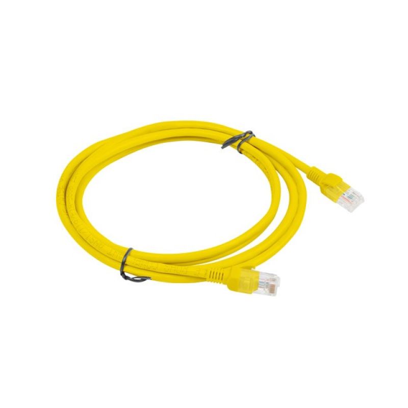 PATCHCORD CAT.5E UTP 2M YELLOW FLUKE PASSED LANBERG 10-PACK Kable, gniazda i wtyki/Patchcable Your Sports Performance