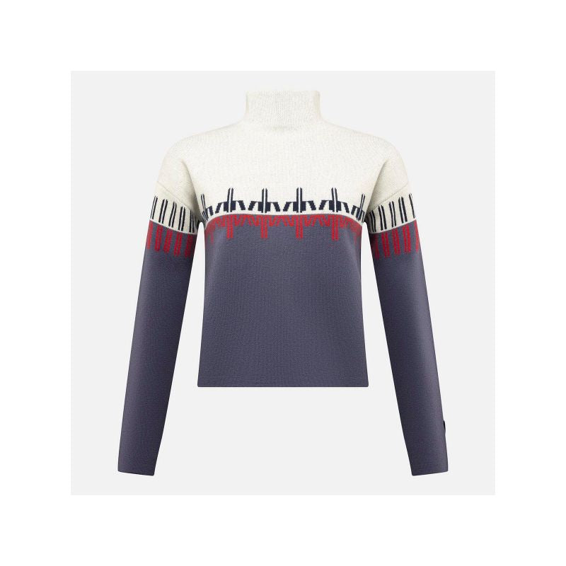 ROSSIGNOL W PATTERNED TN SWEATER blue women's sweater