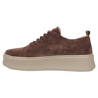 Women's leather suede sneakers brown Filippo DP8343