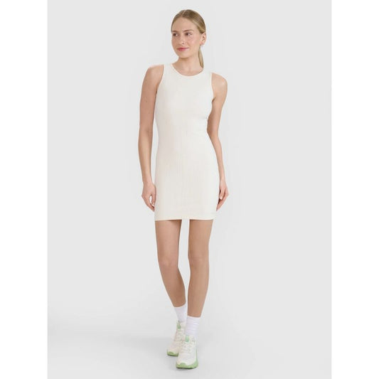 Women's ribbed knit mini dress 4F 4FRSS25TDREF188-11S *Kategoria tymczasowa Your Sports Performance