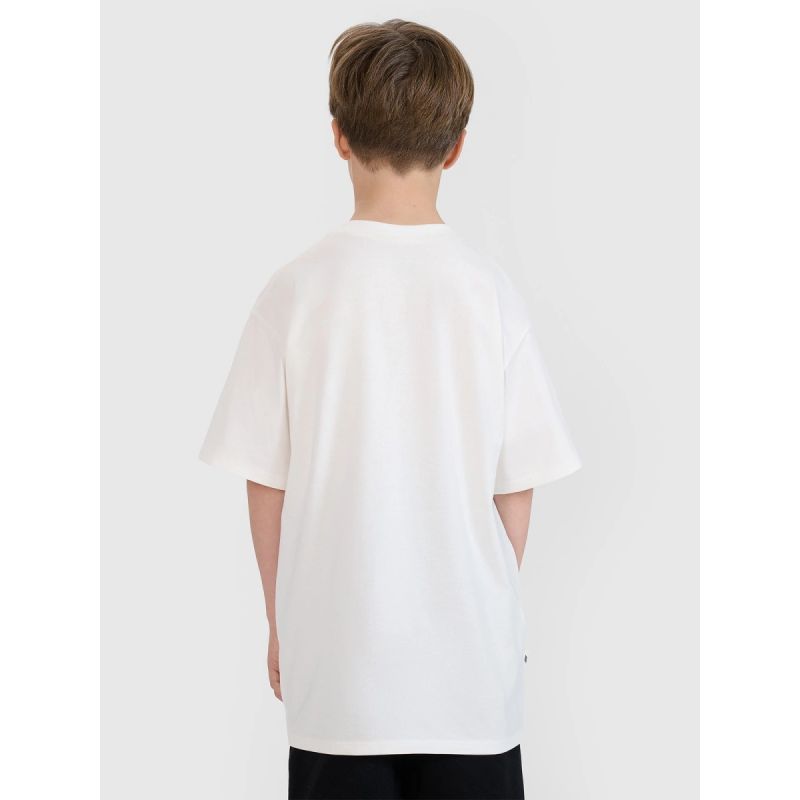 Boy's oversize T-shirt with print 4F 4FJRSS25TTSHM2640-11S *Kategoria tymczasowa Your Sports Performance