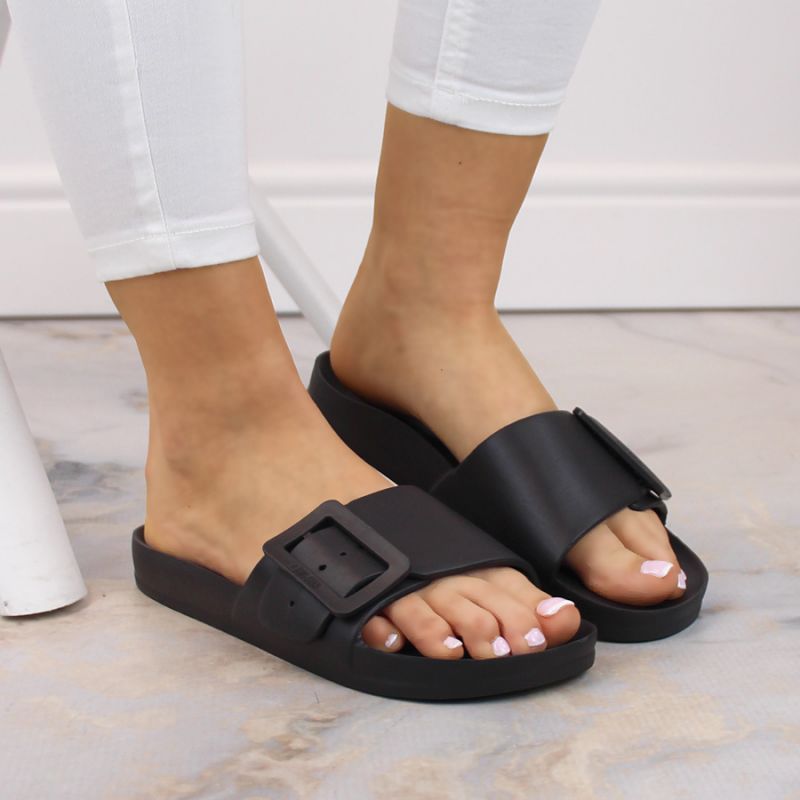 Black beach slippers Big Star W FF274A389 Footwear/Outdoor Your Sports Performance