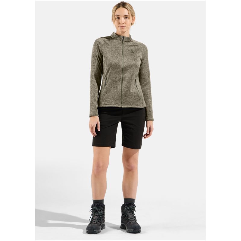 Women’s ODLO TENCIA Mid Layer Full Zip sweatshirt, beige