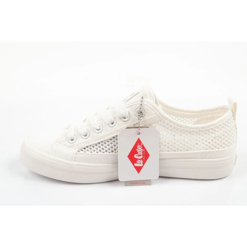 Lee Cooper women's sneakers, openwork, white, comfortable, summer shoes