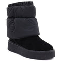 Black leather platform snow boots Big Star UU274731