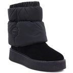 Black leather platform snow boots Big Star UU274731