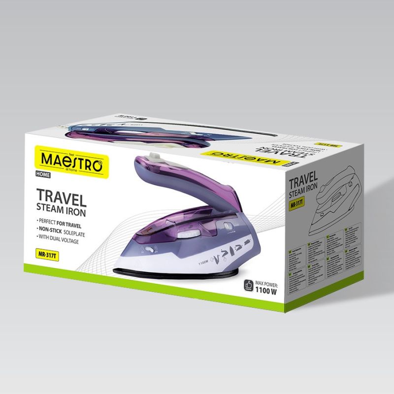 1100W MR-317T MAESTRO travel iron AGD - Produkty/Żelazka i generatory pary Your Sports Performance
