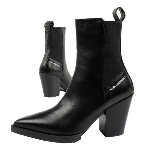 Karl Lagerfeld Cowboy Boots Women's Leather Cowboy Boots Black In preparation Your Sports Performance