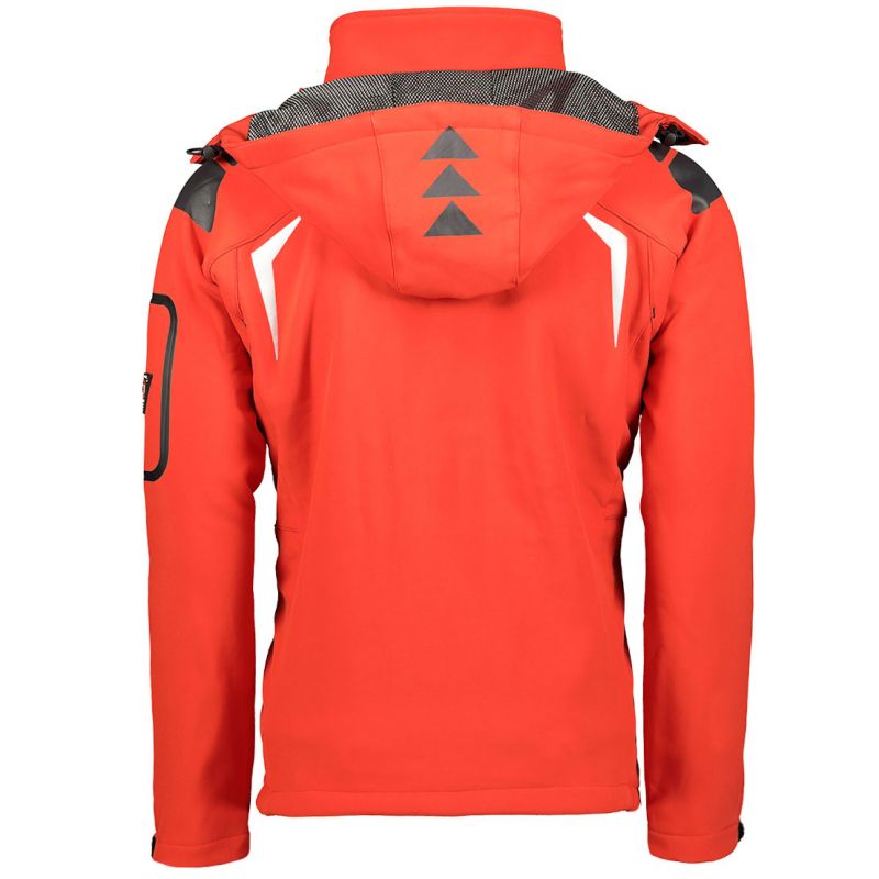 Geographical Norway Techno MEN 056 BS3 men's sports jacket with adjustable hood, waterproof, red (WU1060H/GN) In preparation Your Sports Performance
