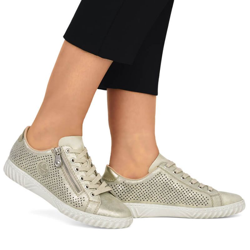 Comfortable leather shoes Rieker W RKR694, beige Footwear/Lifestyle/Rieker Your Sports Performance