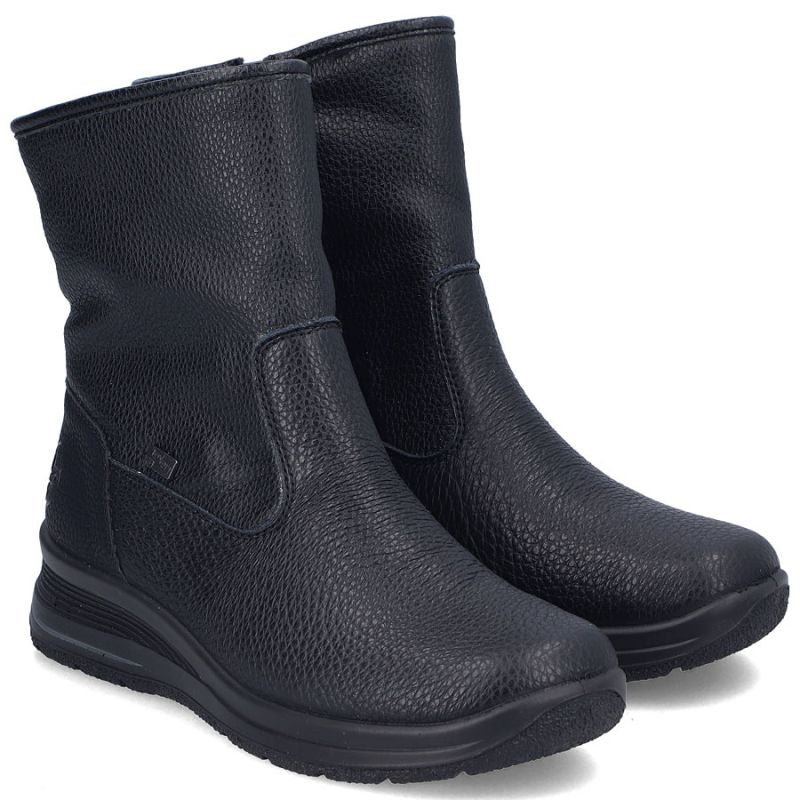 Rieker L7760-00 women's waterproof black ankle boots