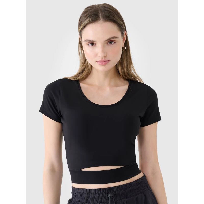 Women's crop top plain T-shirt 4F 4FRSS25TTSHF2695-20S *Kategoria tymczasowa Your Sports Performance