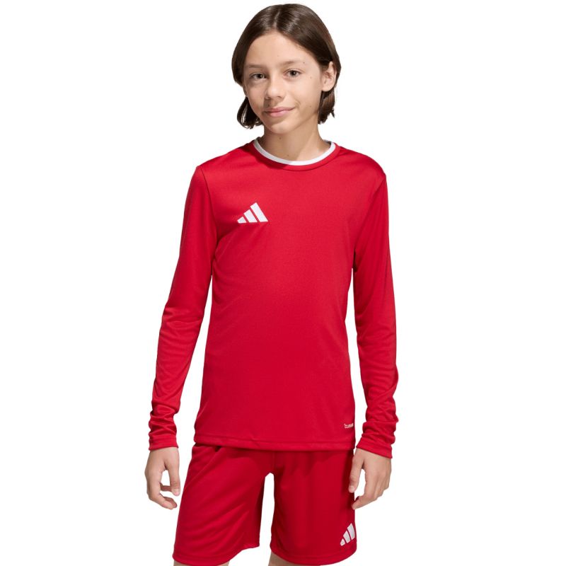adidas Entrada 26 Long Sleeve Jersey Kids’ Shirt Red KF5878