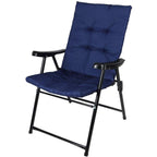 FOLDING GARDEN CHAIR 59X66X45/90CM WITH NAVY BLUE CUSHION Home and Garden/Garden Your Sports Performance