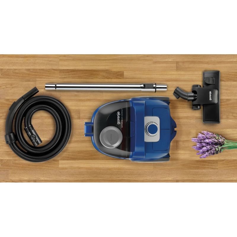 Gorenje VCEA01GACBUCY bagless vacuum cleaner, 800 W, dust capacity 2.2 L, blue AGD - Produkty/Odkurzacze Your Sports Performance