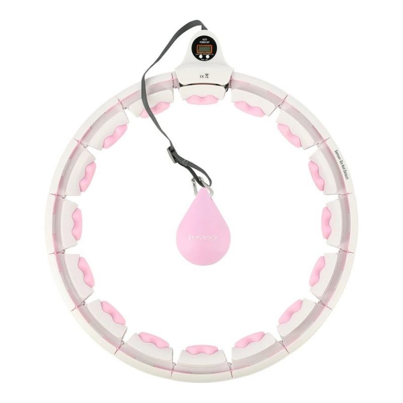 HMS HHW06 hula hoop with studs, weight and counter, pink In preparation Your Sports Performance