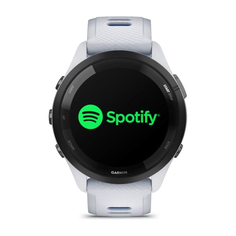 Garmin Forerunner 265 46mm Black Bezel with Whitestone Case White and Blue Akcesoria sportowe i turystyczne/Zegarki sportowe Your Sports Performance