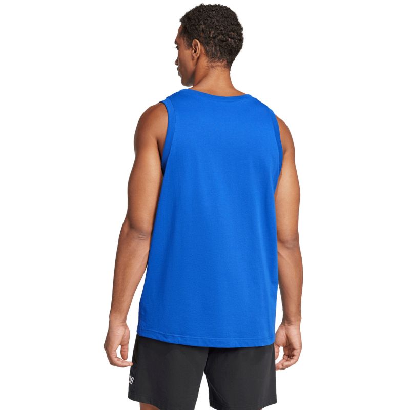 Men's adidas Essentials Small Logo Tank Blue JE8978