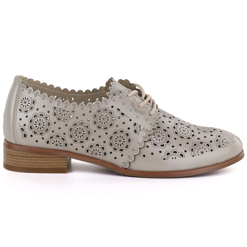Women's openwork oxford shoes, gold, Potocki 12778 Potocki