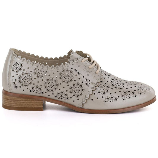 Women's openwork oxford shoes, gold, Potocki 12778 Potocki