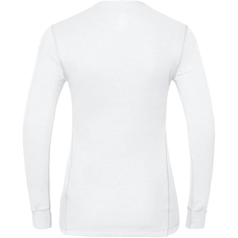 Odlo BL TOP crew neck l/s ACTIVE WARM ECO women's t-shirt size S White Odzież militarna/Bielizna termoaktywna Your Sports Performance