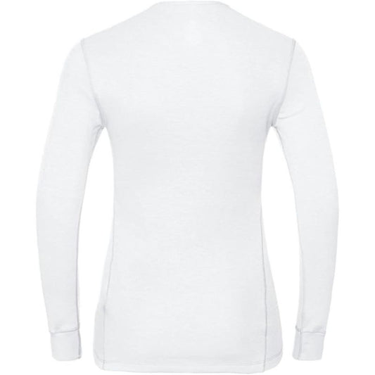 Odlo BL TOP crew neck l/s ACTIVE WARM ECO women's t-shirt size S White Odzież militarna/Bielizna termoaktywna Your Sports Performance