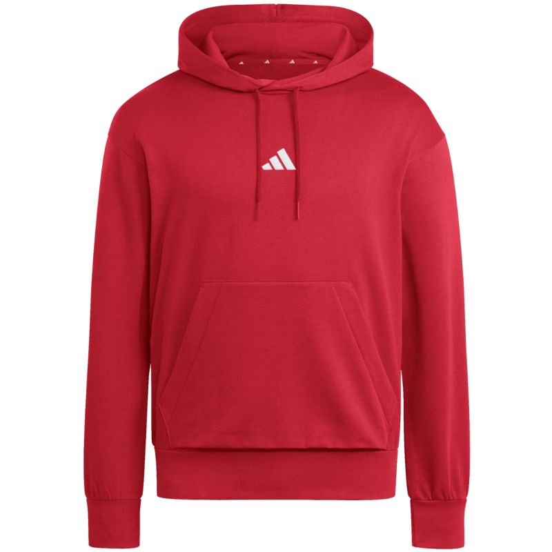 Men's adidas Essentials Feelcozy Hoodie red KC0907 In preparation Your Sports Performance