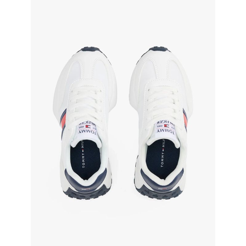 Tommy Hilfiger women's FLAG LOW CUT LACE-UP SNEAKERS T3X9-33877-1695X336-X336 WHITE/BLUE