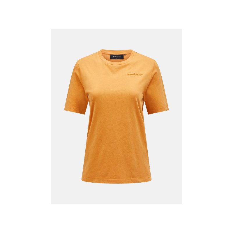 Peak Performance W Original Small Logo Tee Orange Peak Performance