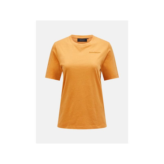 Peak Performance W Original Small Logo Tee Orange Peak Performance
