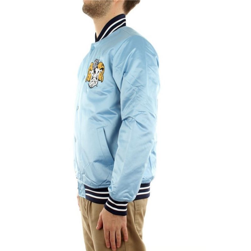 Mitchell & Ness NCAA Heavyweight Satin Jacket University Of North Carolina OJBF3413-UNCYYPPPLTBL In preparation Your Sports Performance