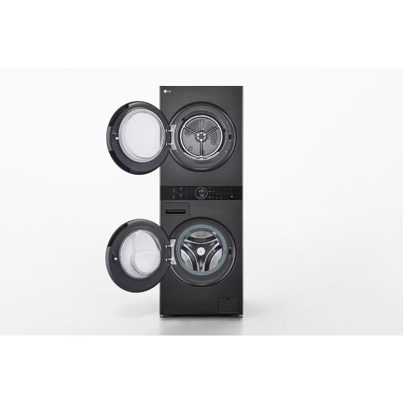 WashTower LG WT1210BBF 12/10kg AI DirectDrive washer-dryer with TurboWash heat pump, black AGD - Produkty/Pralko suszarki wolnostojące Your Sports Performance