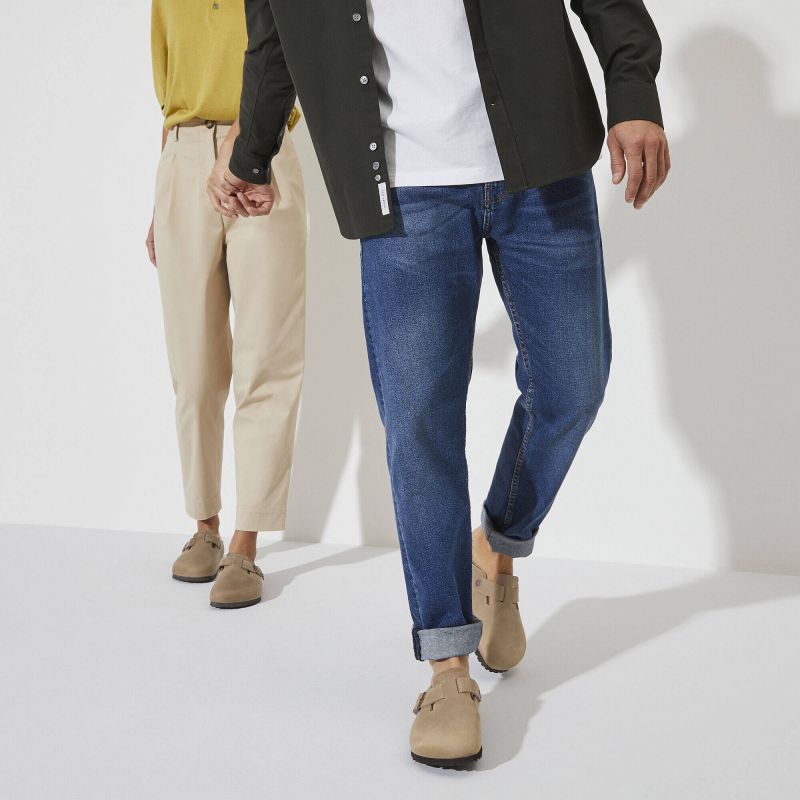 Birkenstock Boston Tabacco Brown Oiled Leather Narrow Flip-Flops for Women/Men (0960813) In preparation Your Sports Performance