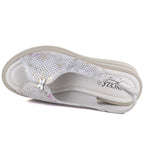 Women's leather wedge sandals gray Vinceza 26-79614 Vinceza