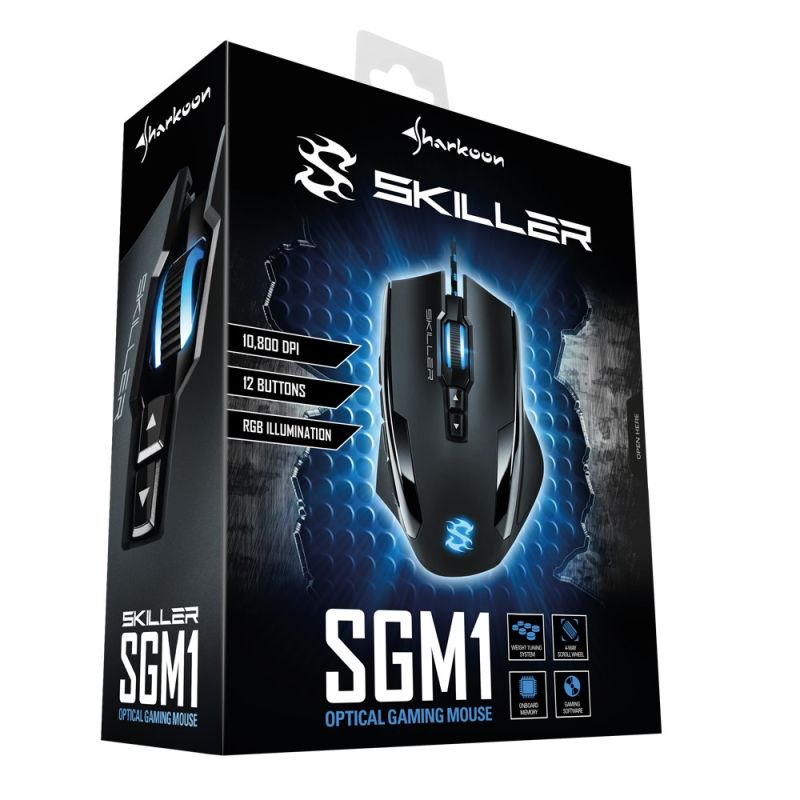Sharkoon Skiller SGM1 mouse Right side USB Type-A Optical 10800 DPI Gaming PC/Myszy gamingowe Your Sports Performance