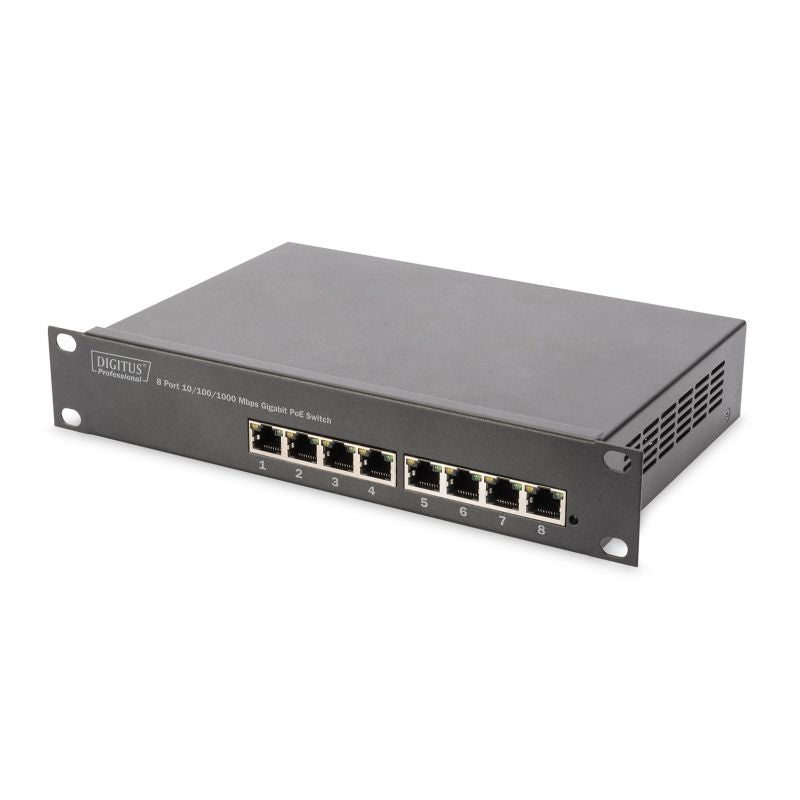 Digitus 10-inch 8-Port Gigabit Ethernet PoE Switch Komunikacja i łączność/Switch-e Your Sports Performance