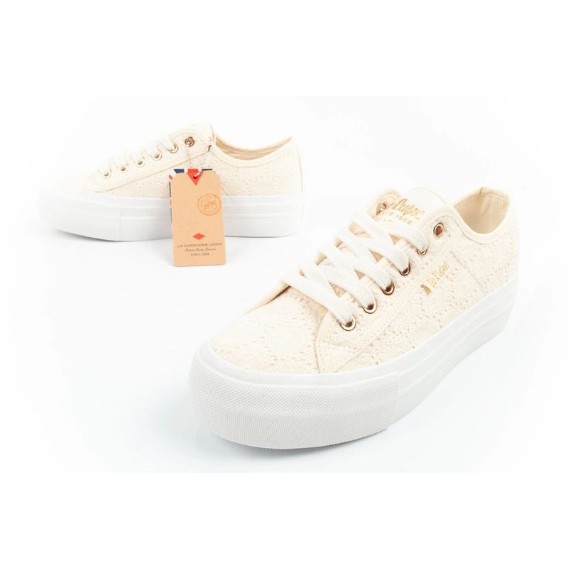 Lee Cooper women's lace sneakers beige platform In preparation Your Sports Performance