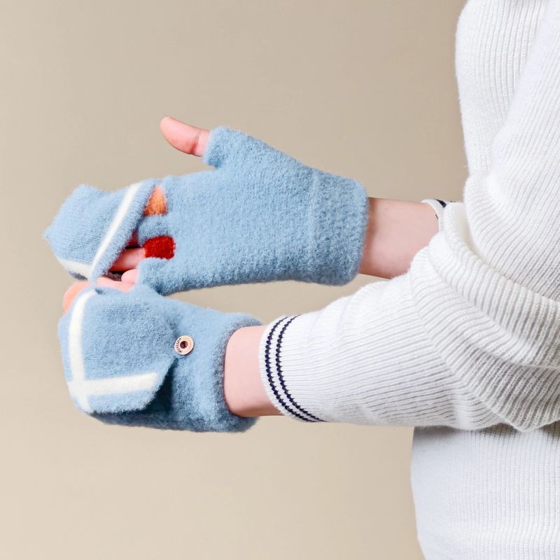 Women's/children's winter telephone gloves - blue Hurtel