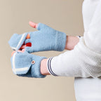 Women's/children's winter telephone gloves - blue Hurtel