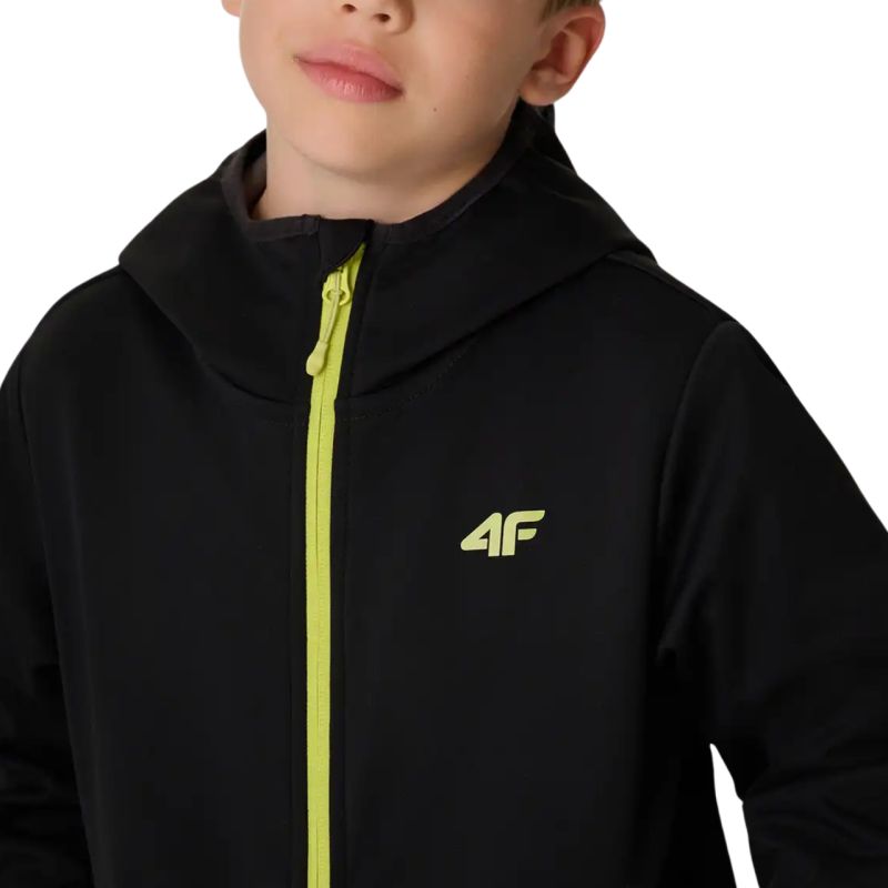4F Boys' M598 Softshell Jacket Deep Black 4FJWAW26TSOFM598 20S