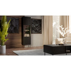 CORTINA display cabinet 53x40x182 black Bufety i witryny/Bufety i witryny na drewnianej podstawie Your Sports Performance