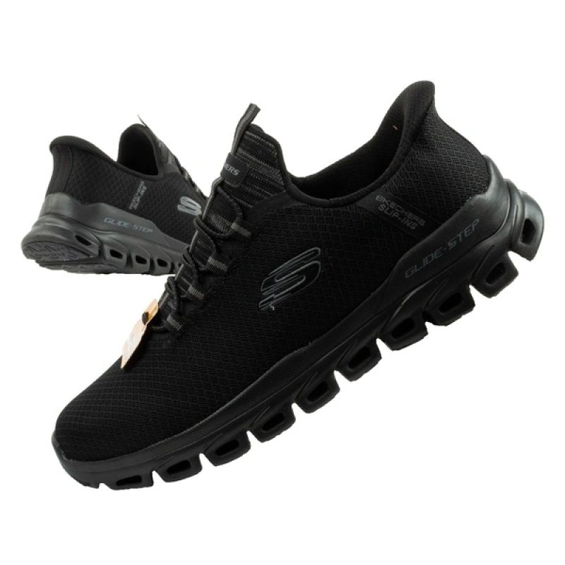 Skechers men's shoes sneakers Glide-Step comfortable lightweight Slip-Ins black Skechers