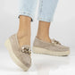 Beige leather wedge loafers Filippo DP7652 Filippo