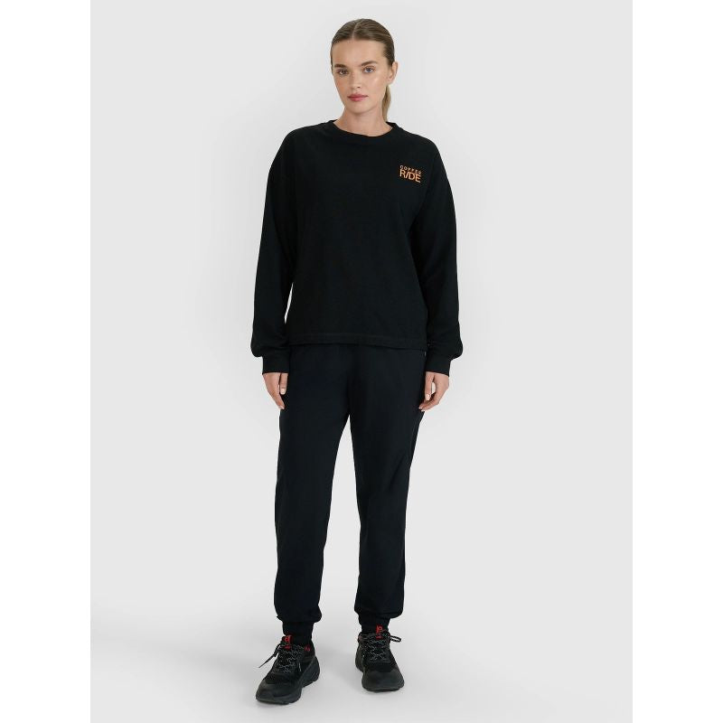 Women's oversize longsleeve with print 4F 4FWSS25TLONF393-20S *Kategoria tymczasowa Your Sports Performance
